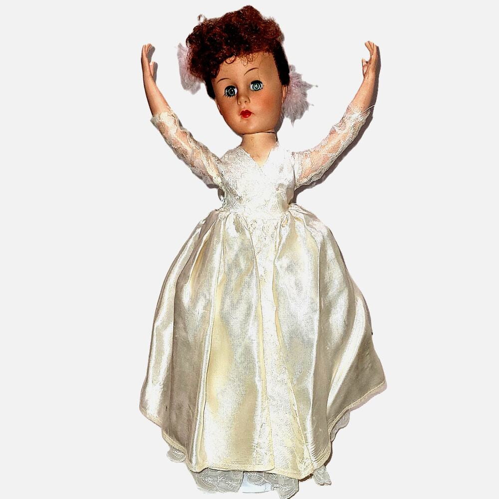 16" 50's Vintage Beautifu Blue Eyed Ginger Valentine Capezio Ballerina Doll Aida